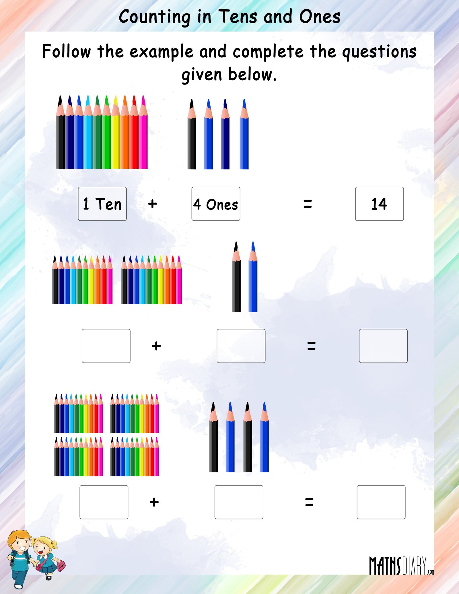 Counting In Tens And Ones Math Worksheets MathsDiary