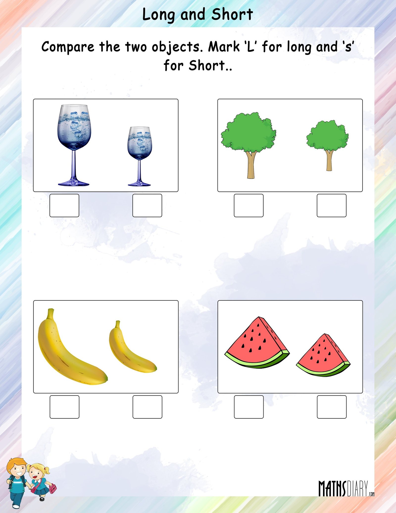 Measurement Long And Short Math Worksheets MathsDiary