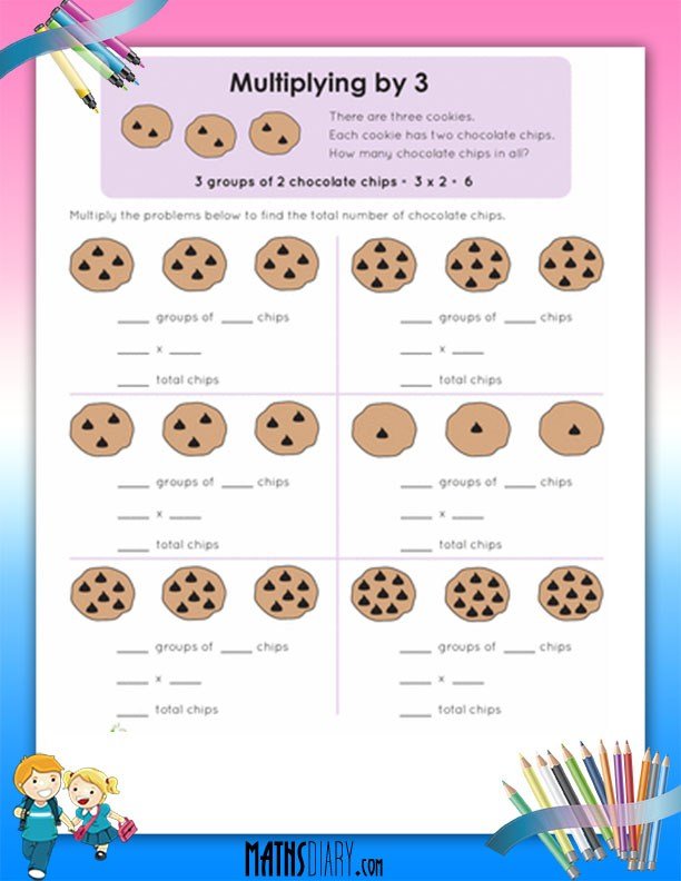 Multiplying With 3 worksheet Worksheet Math Worksheets MathsDiary