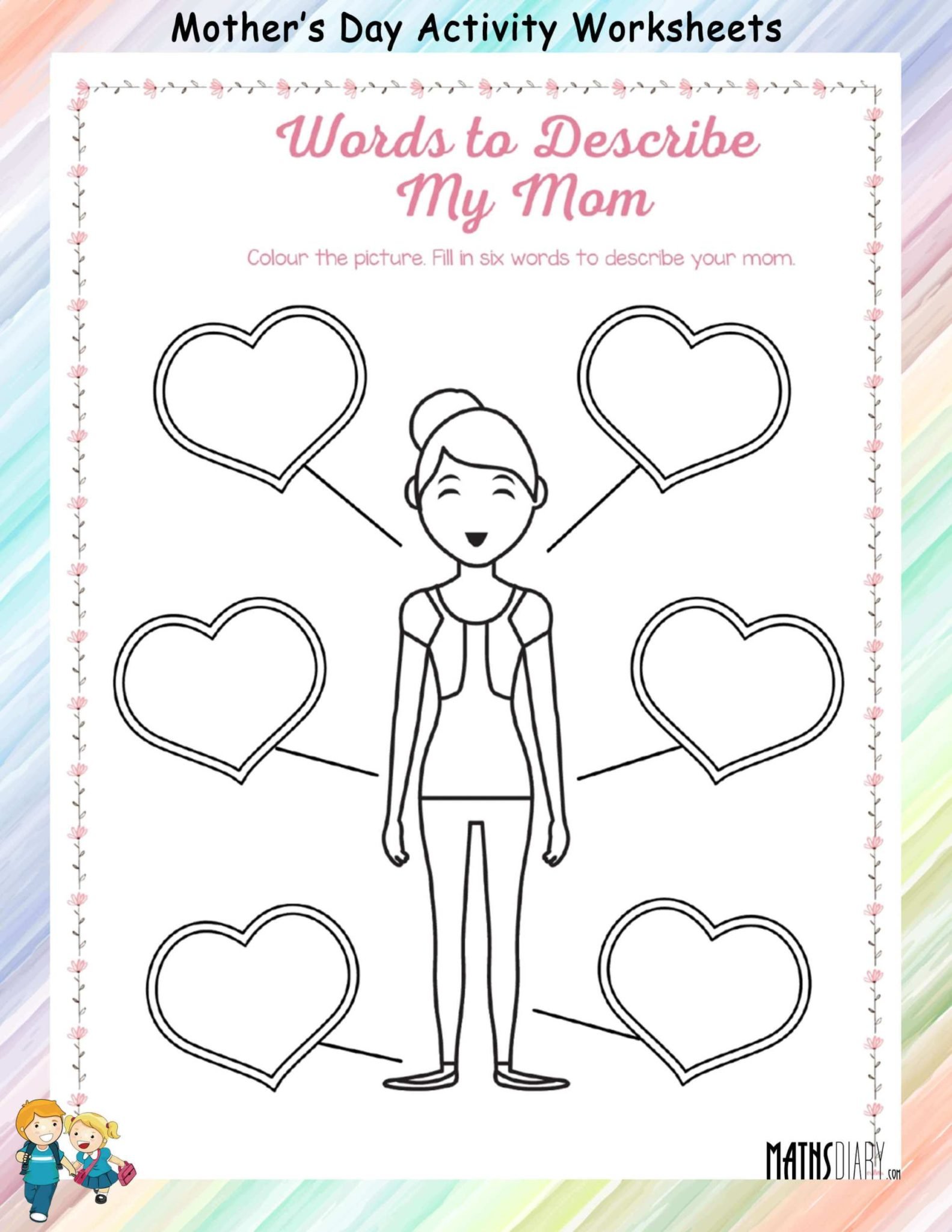 Mothers Day Fun Activities Math Worksheets