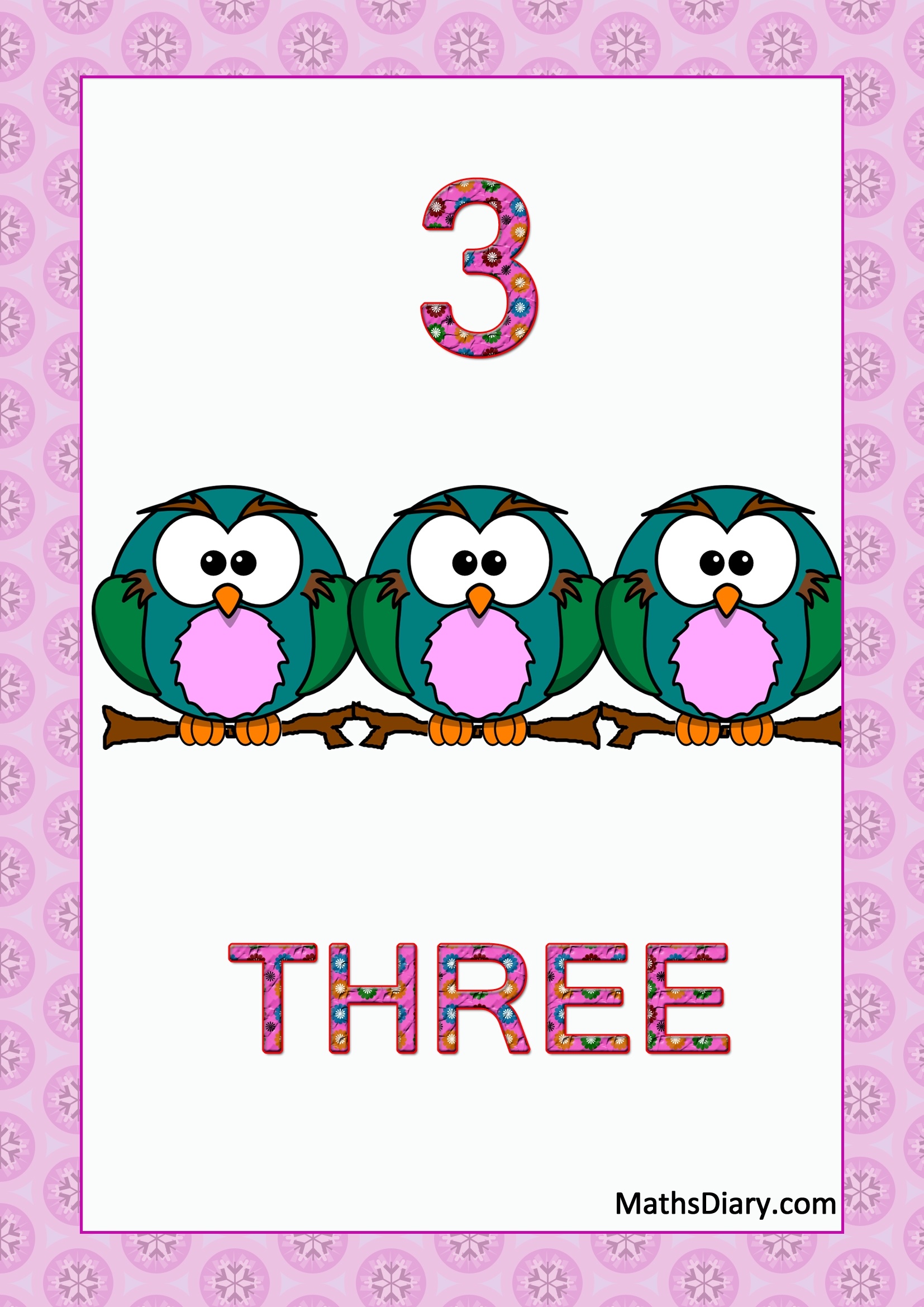 Learning Counting And Recognition Of Number 3 Worksheets Level 1 Help Sheets Part 3