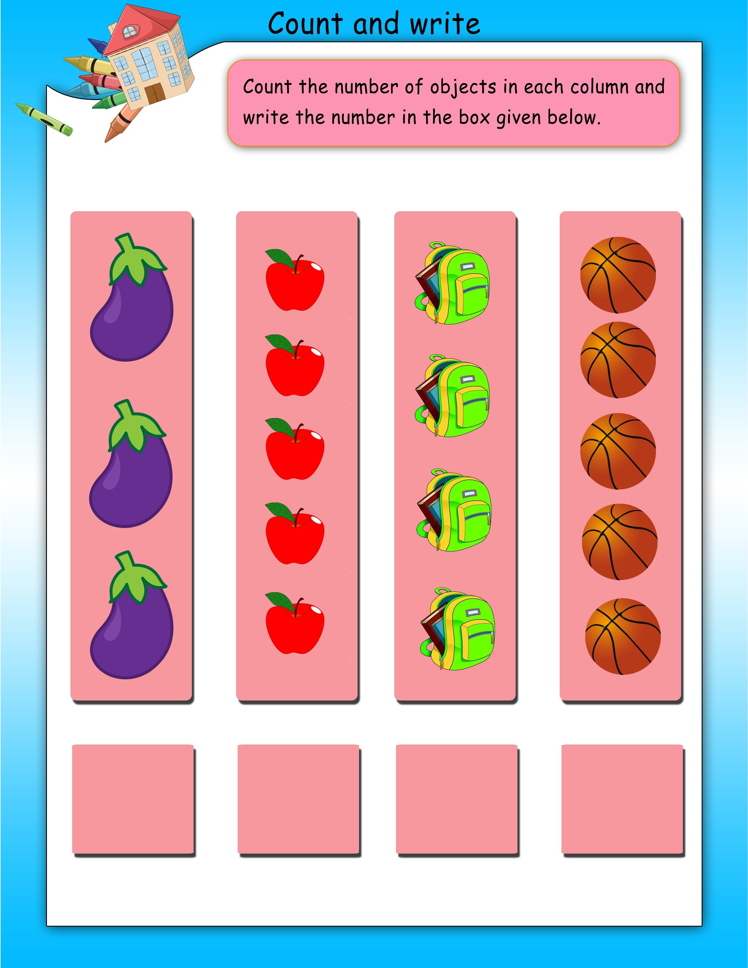 Count And Write Math Worksheets MathsDiary