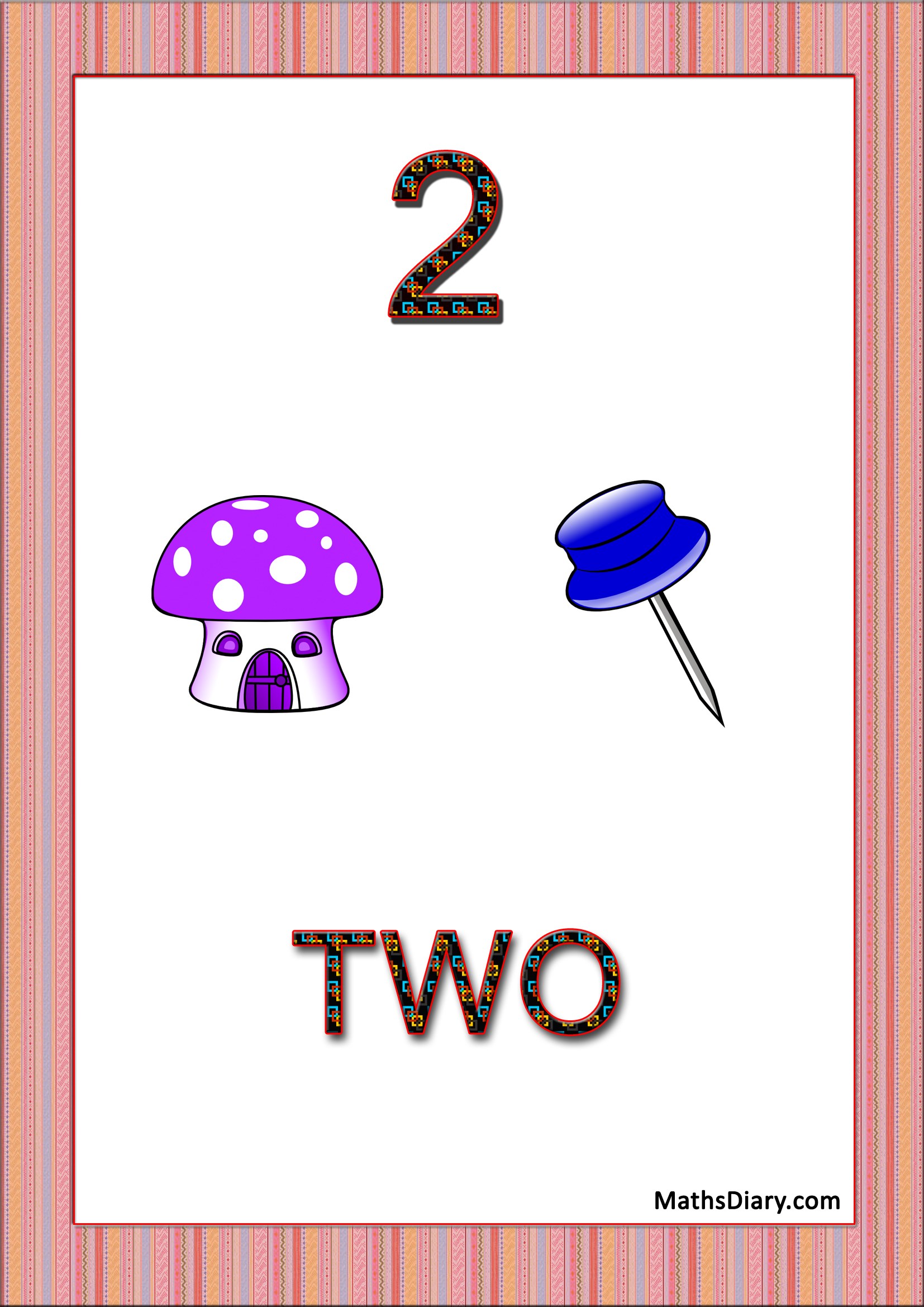 Learning counting and recognition of number 2 – Level 3 – Worksheets ...