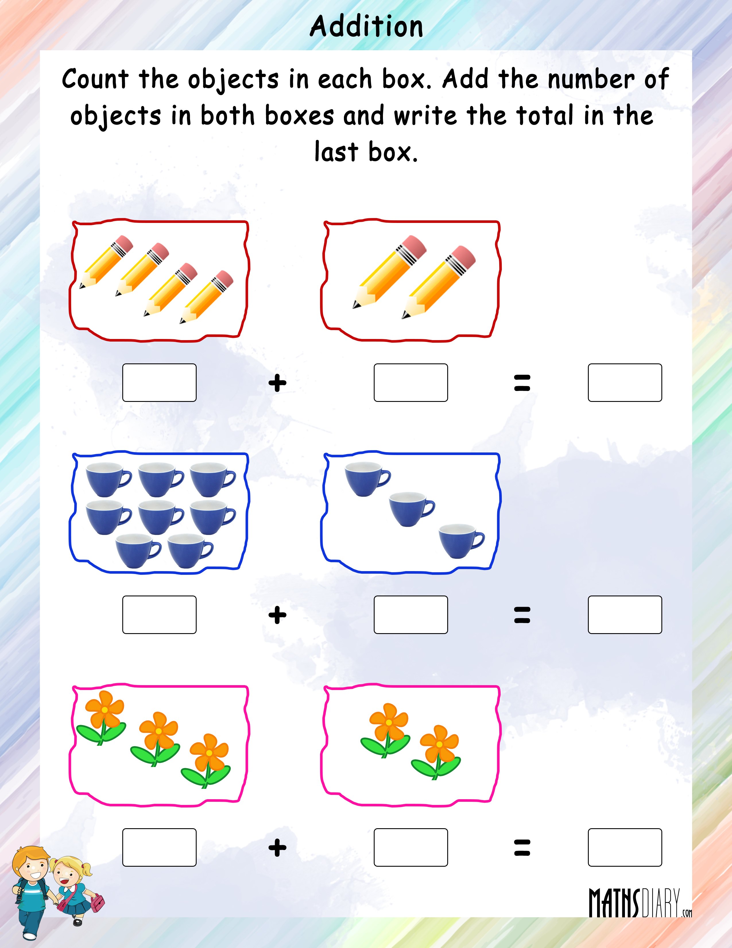 Addition Of Objects Math Worksheets MathsDiary