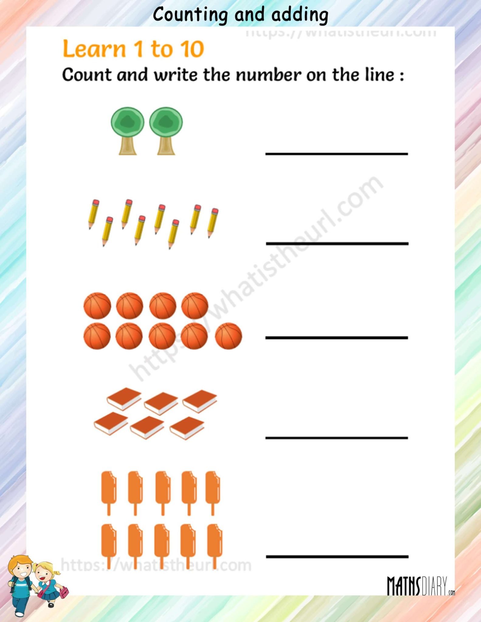 LKG Math Worksheets - Page 2