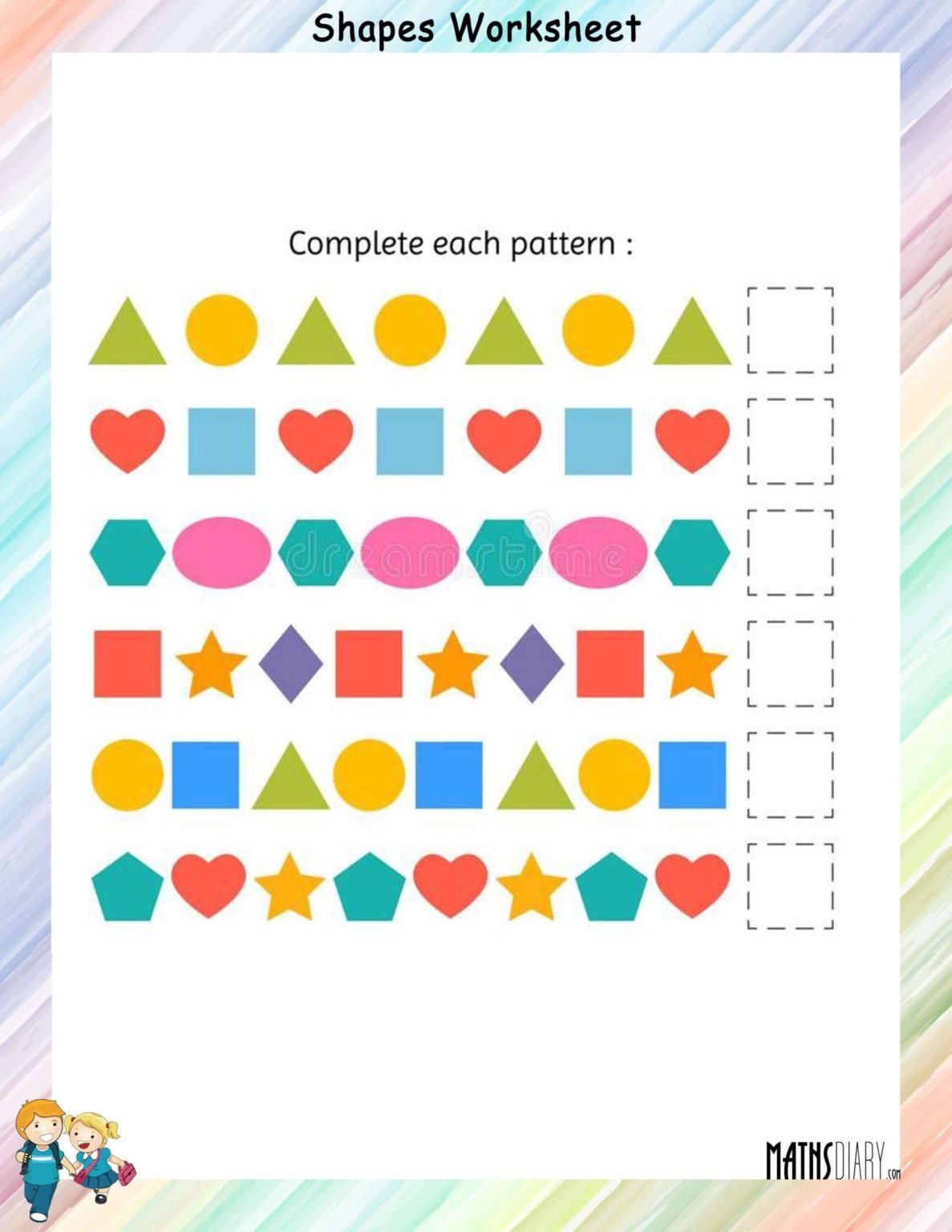 Patterns – UKG Math Worksheets