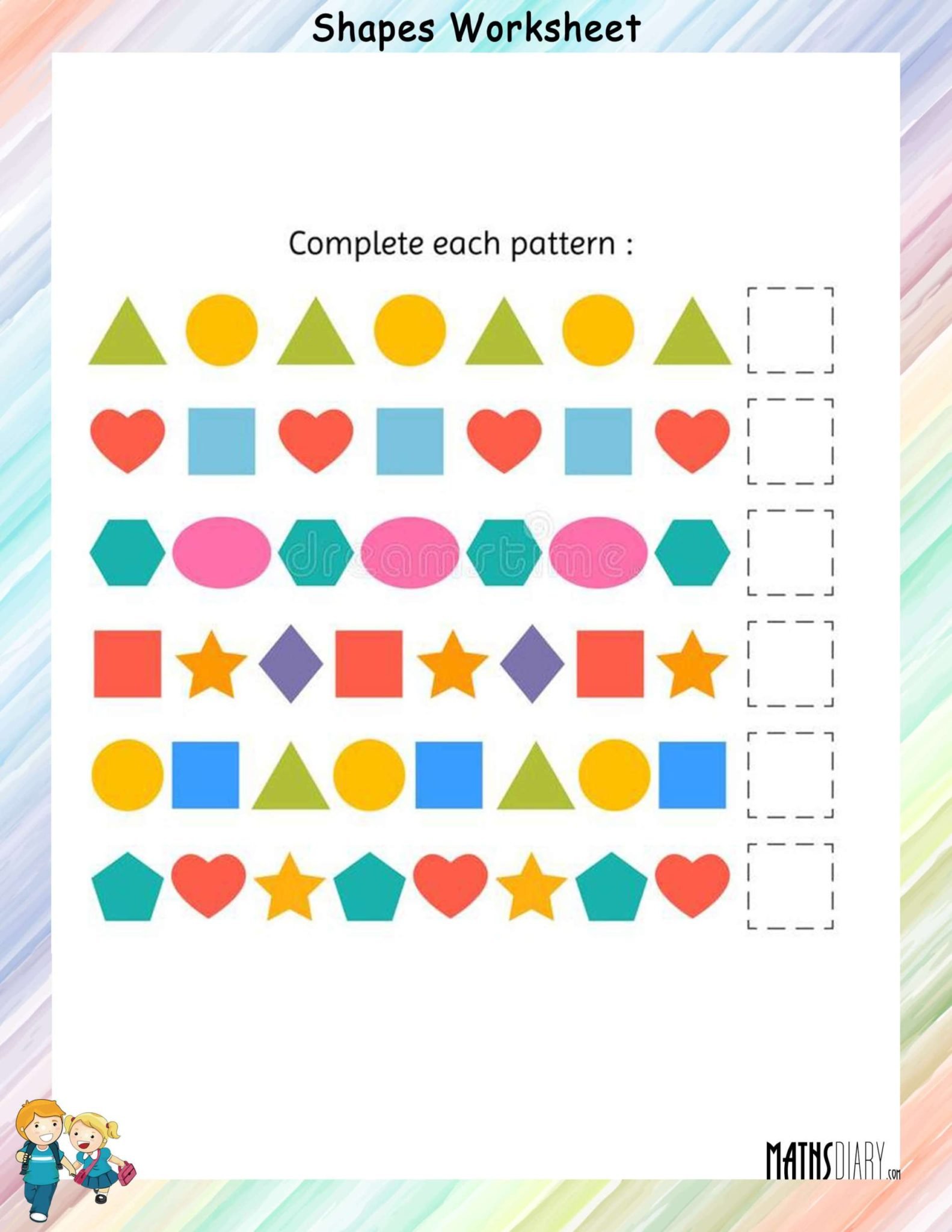 Patterns UKG Math Worksheets