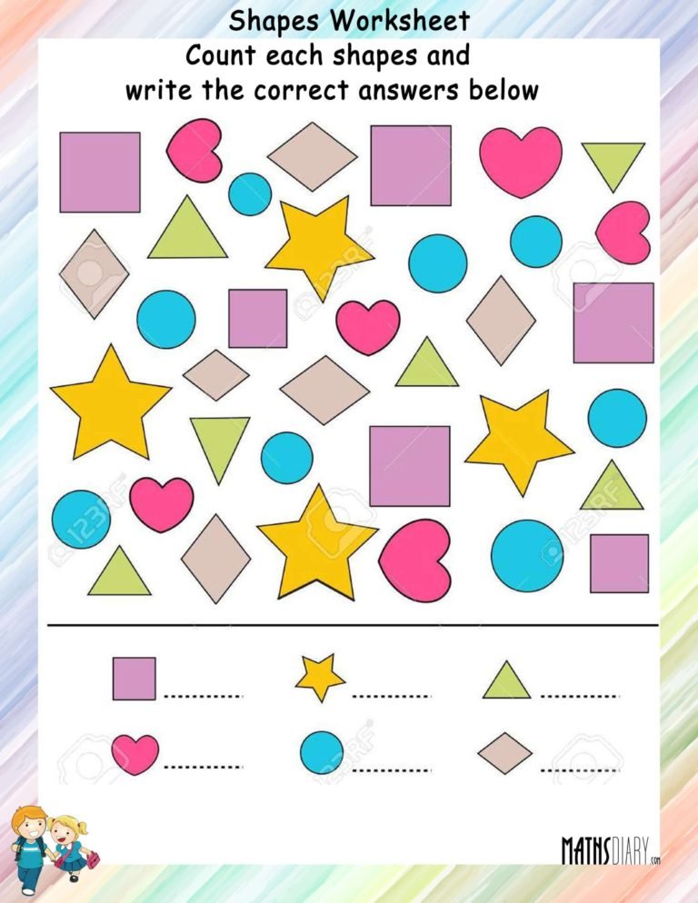 Shapes – Grade 1 Math Worksheets