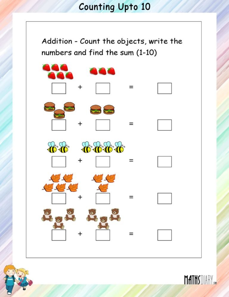 LKG Math Worksheets - Page 2