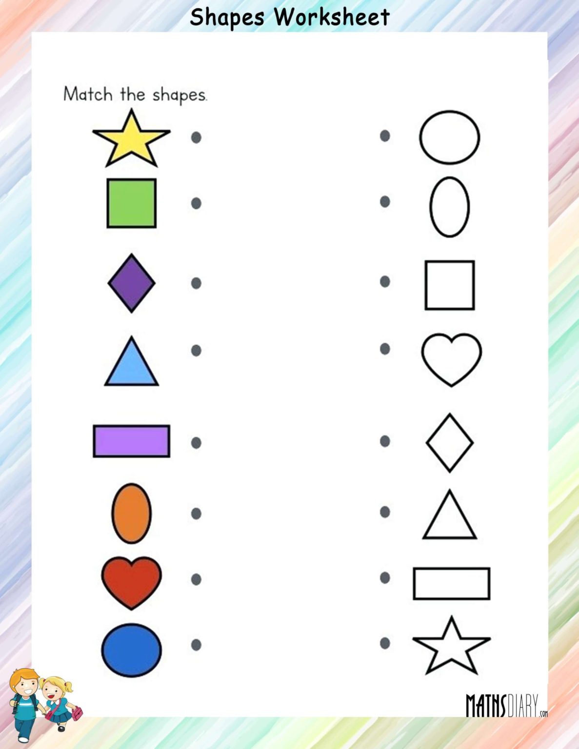 shapes grade 1 math worksheets