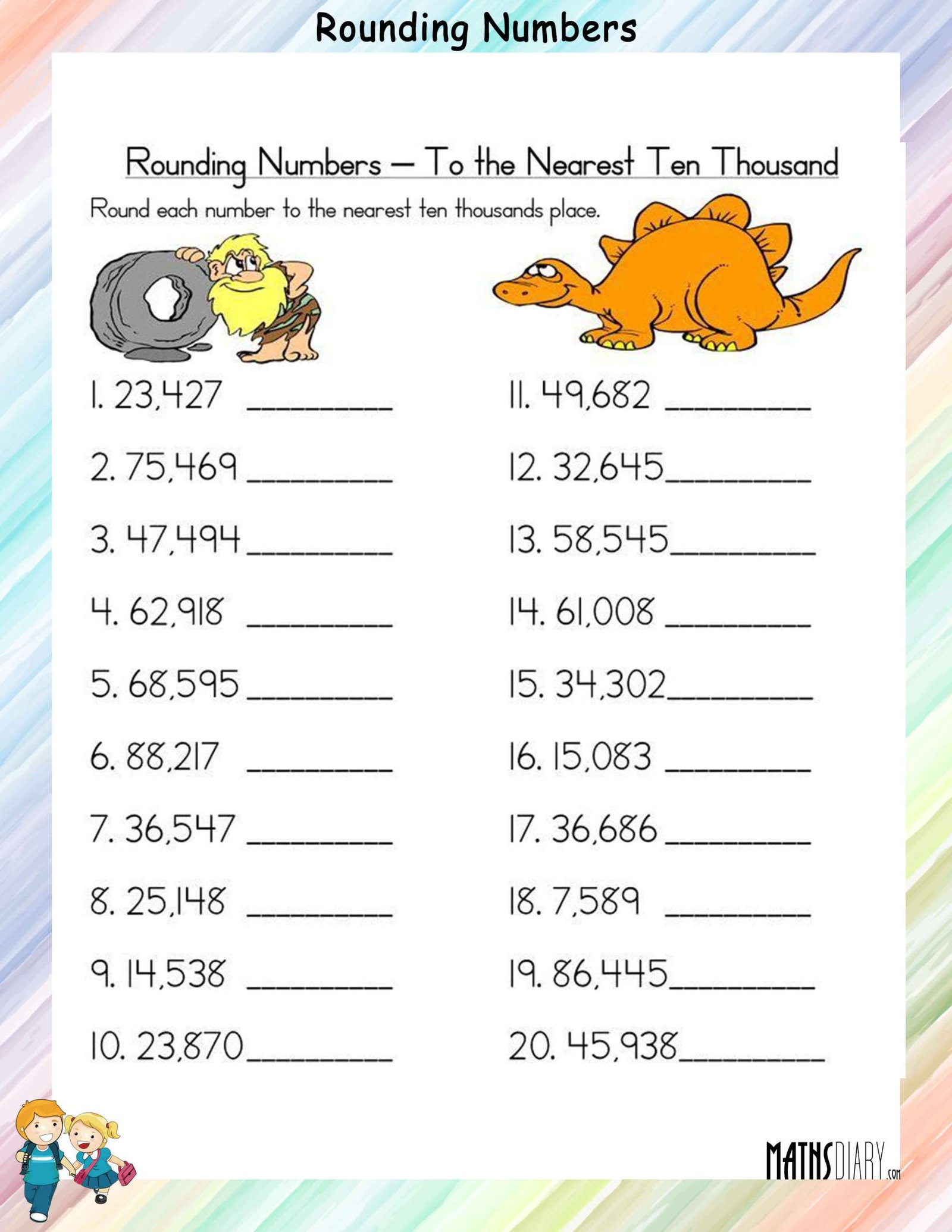 Rounding Numbers To The Nearest 10 And 100 Worksheet Worksheets For 