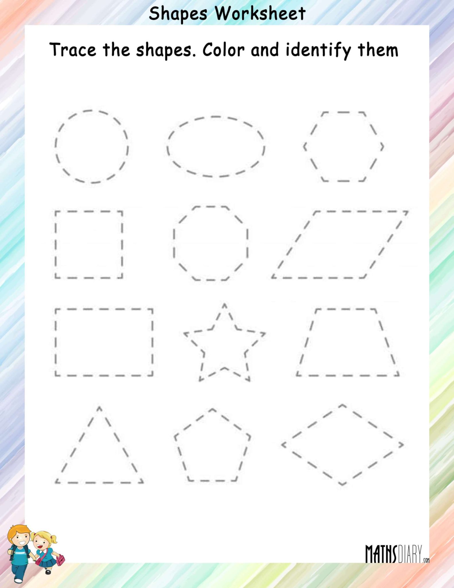 Shapes – Grade 1 Math Worksheets