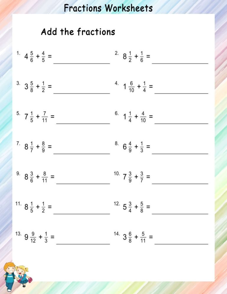 Fractions Math Worksheets