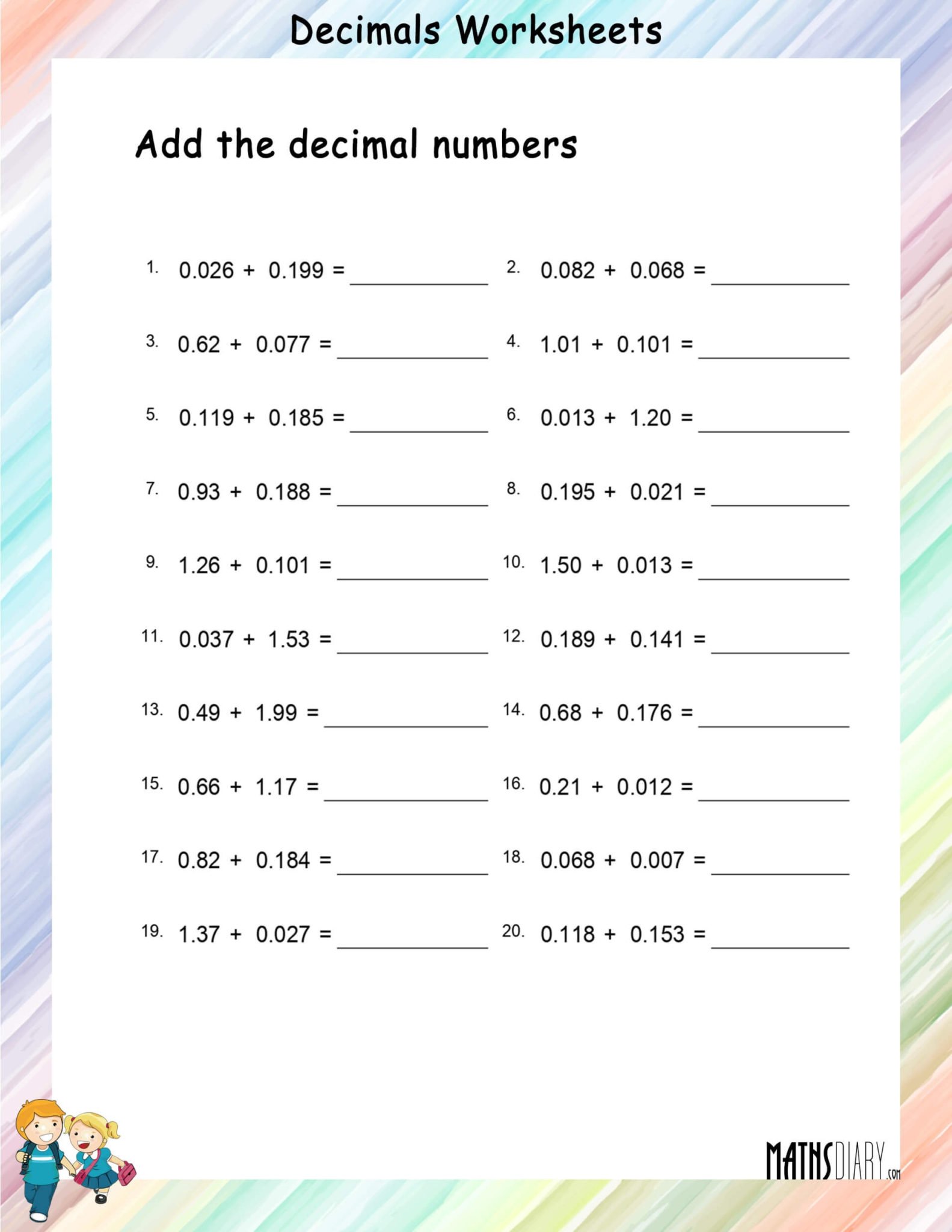 Grade 5 Math Worksheets