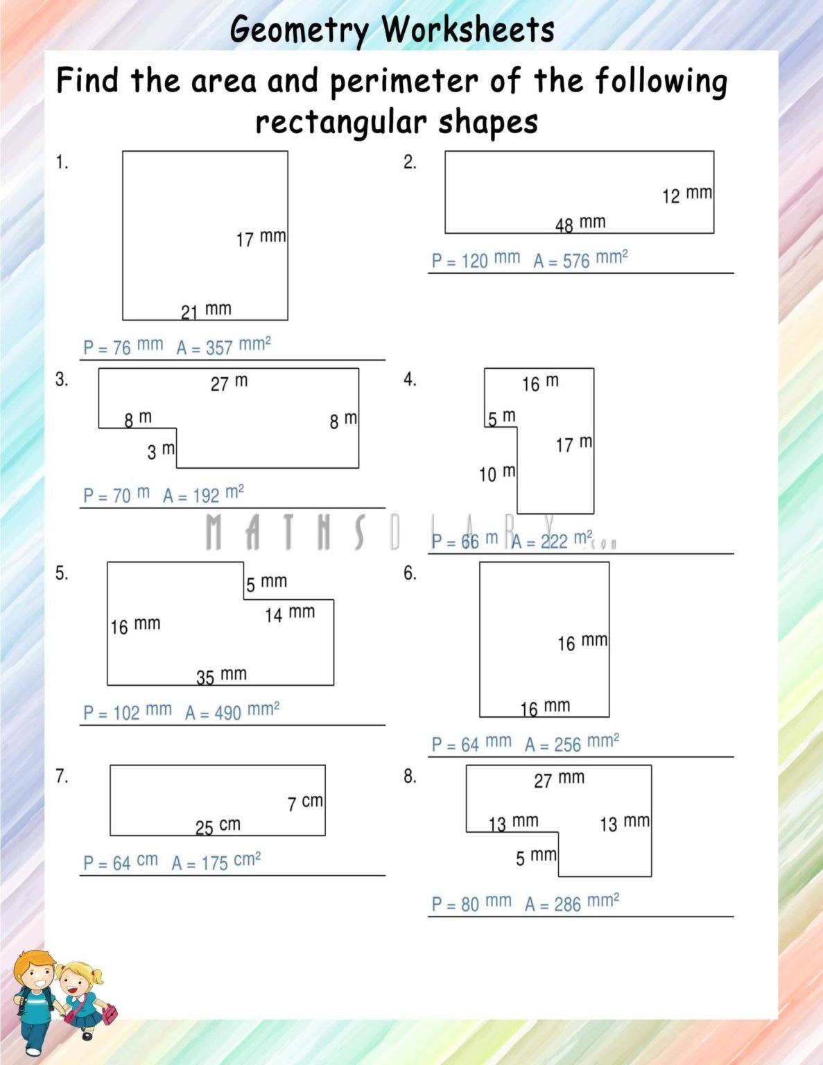 Area and perimeter of irregular shapes worksheets - Math Worksheets ...