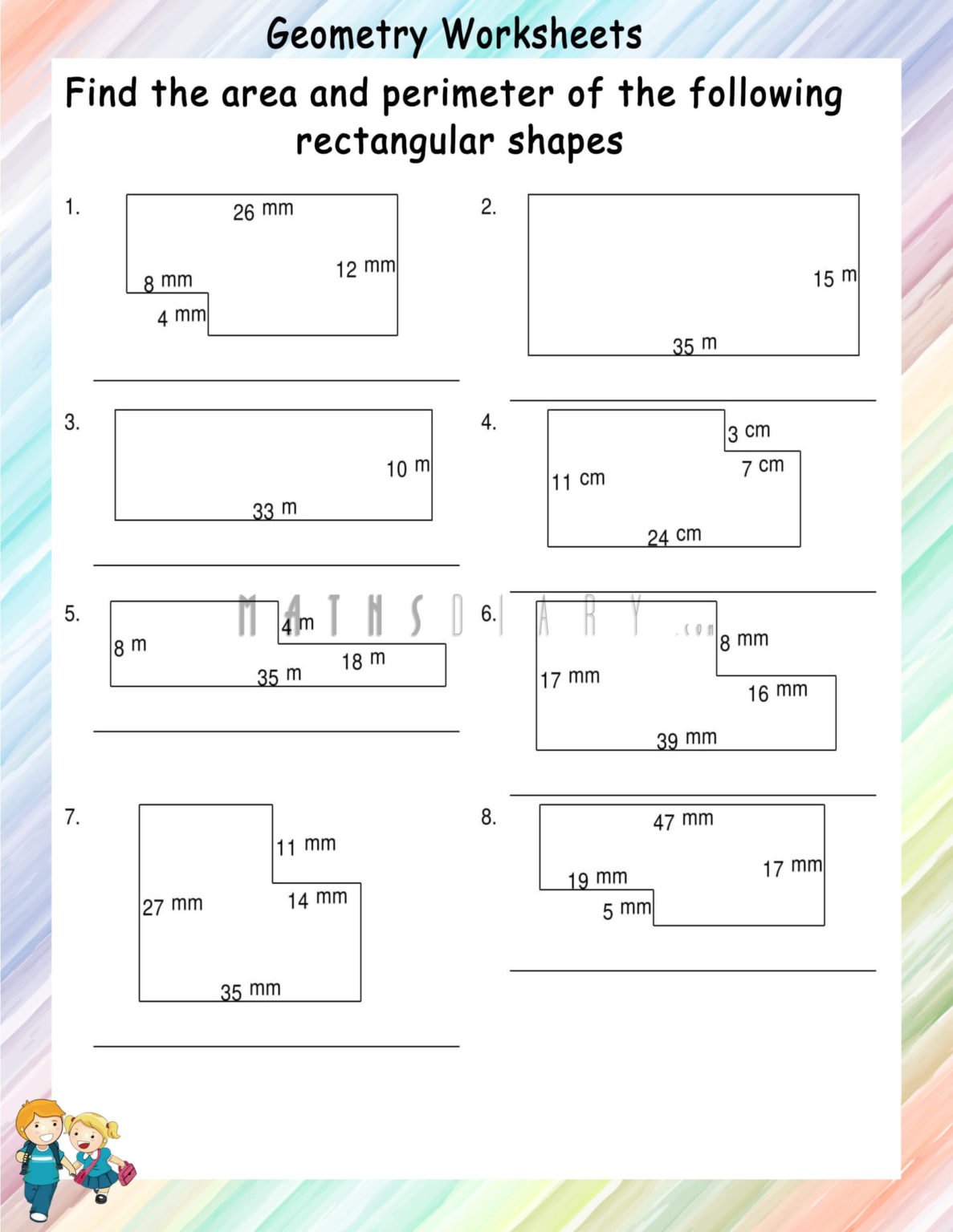 Area and perimeter of irregular shapes worksheets - Math Worksheets ...