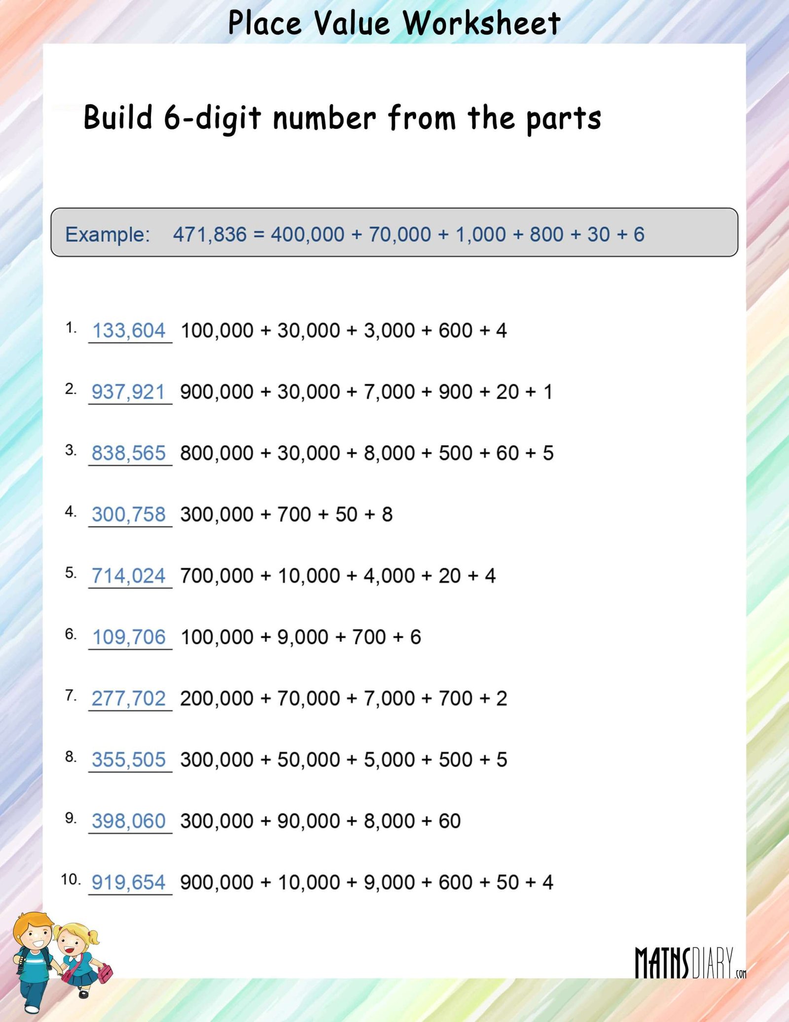 Playing With Numbers Math Worksheets