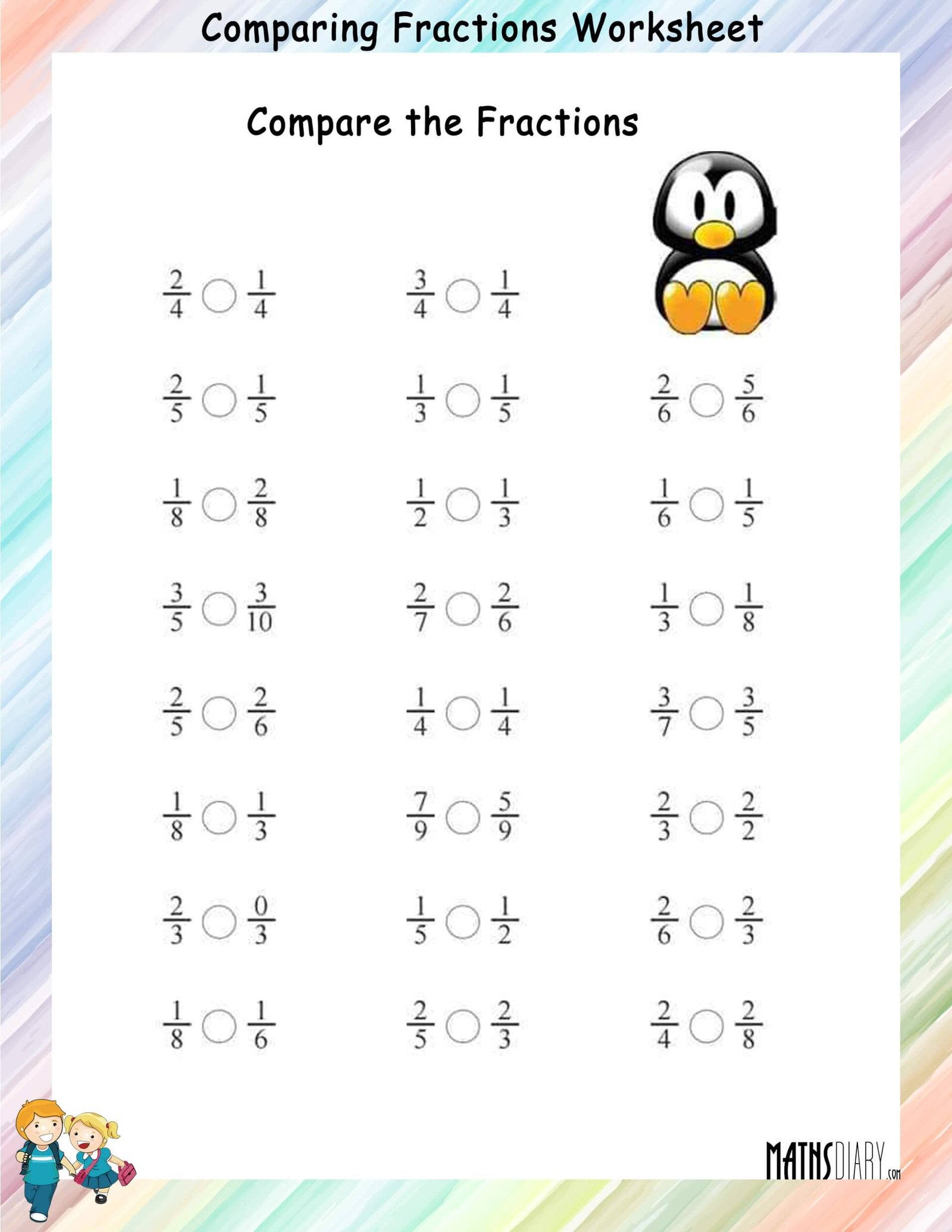 Fractions Grade 4 Math Worksheets