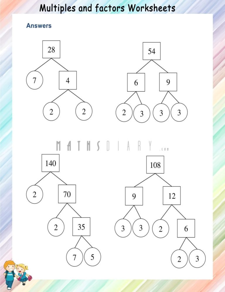 Factoring Math Worksheets