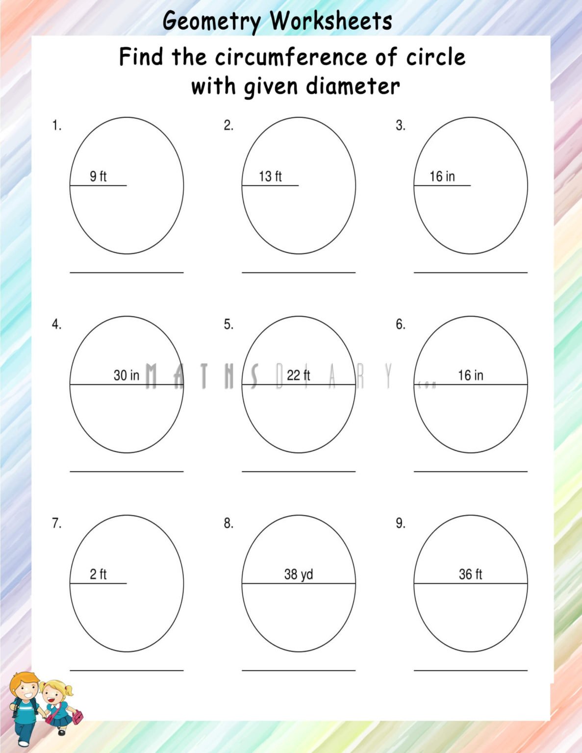 Find the circumference of circle worksheets - Math Worksheets ...