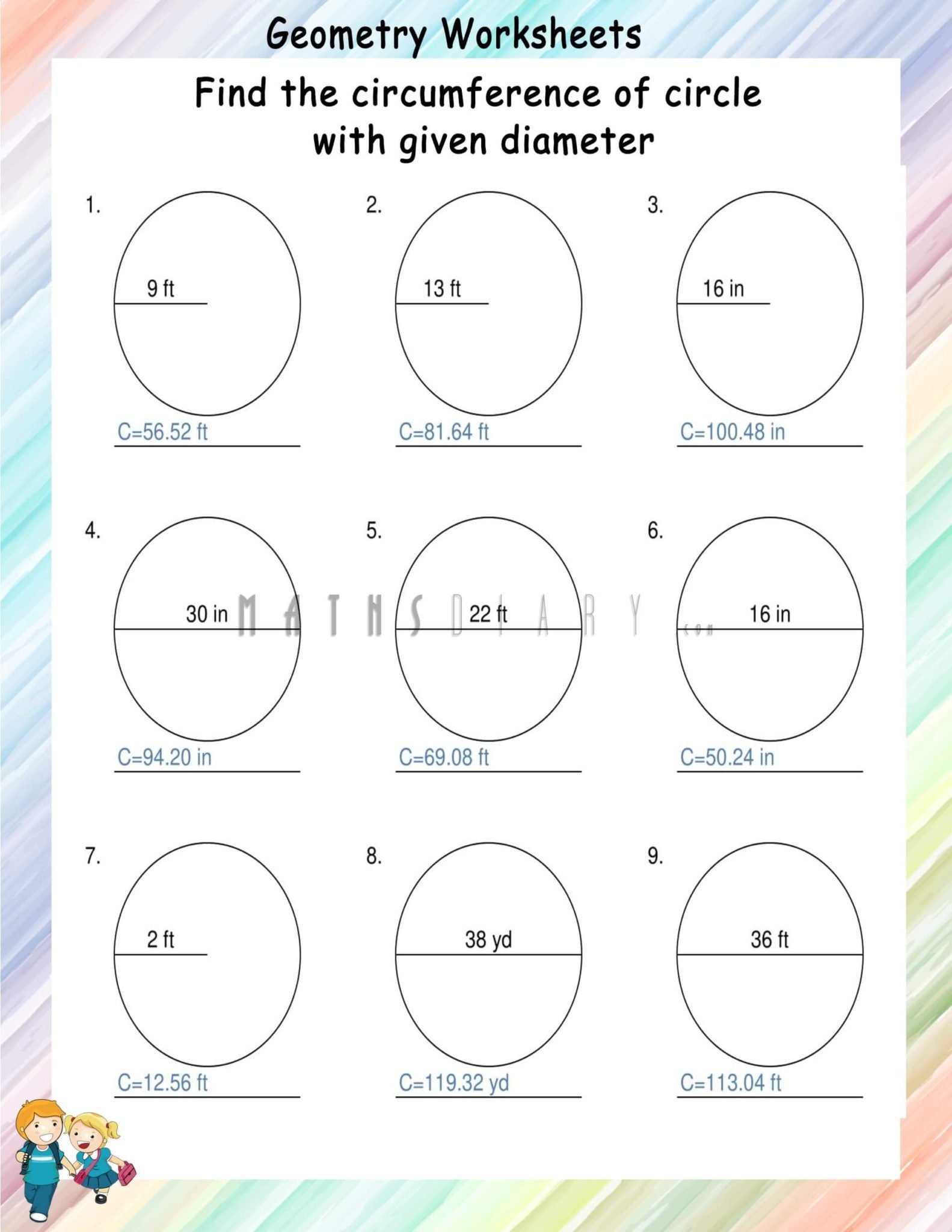 Geometry – Grade 4 Math Worksheets