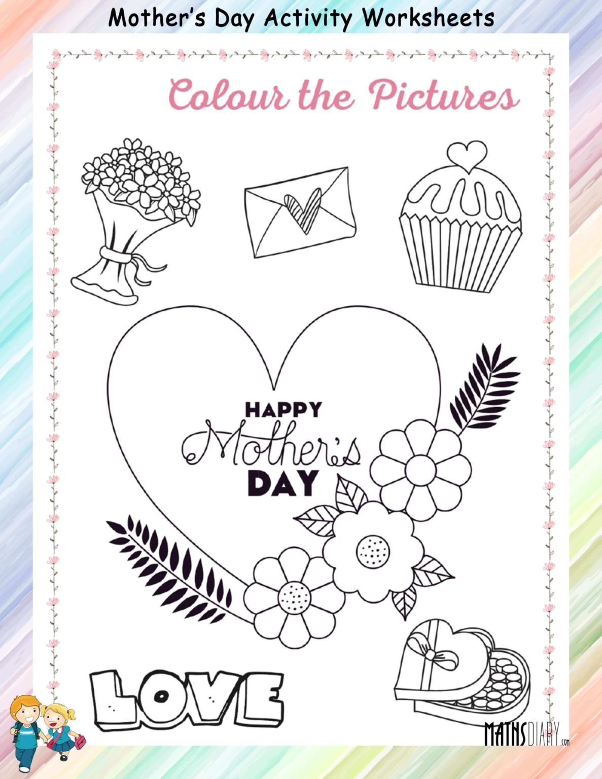 Mother’s Day Fun Activities Math Worksheets