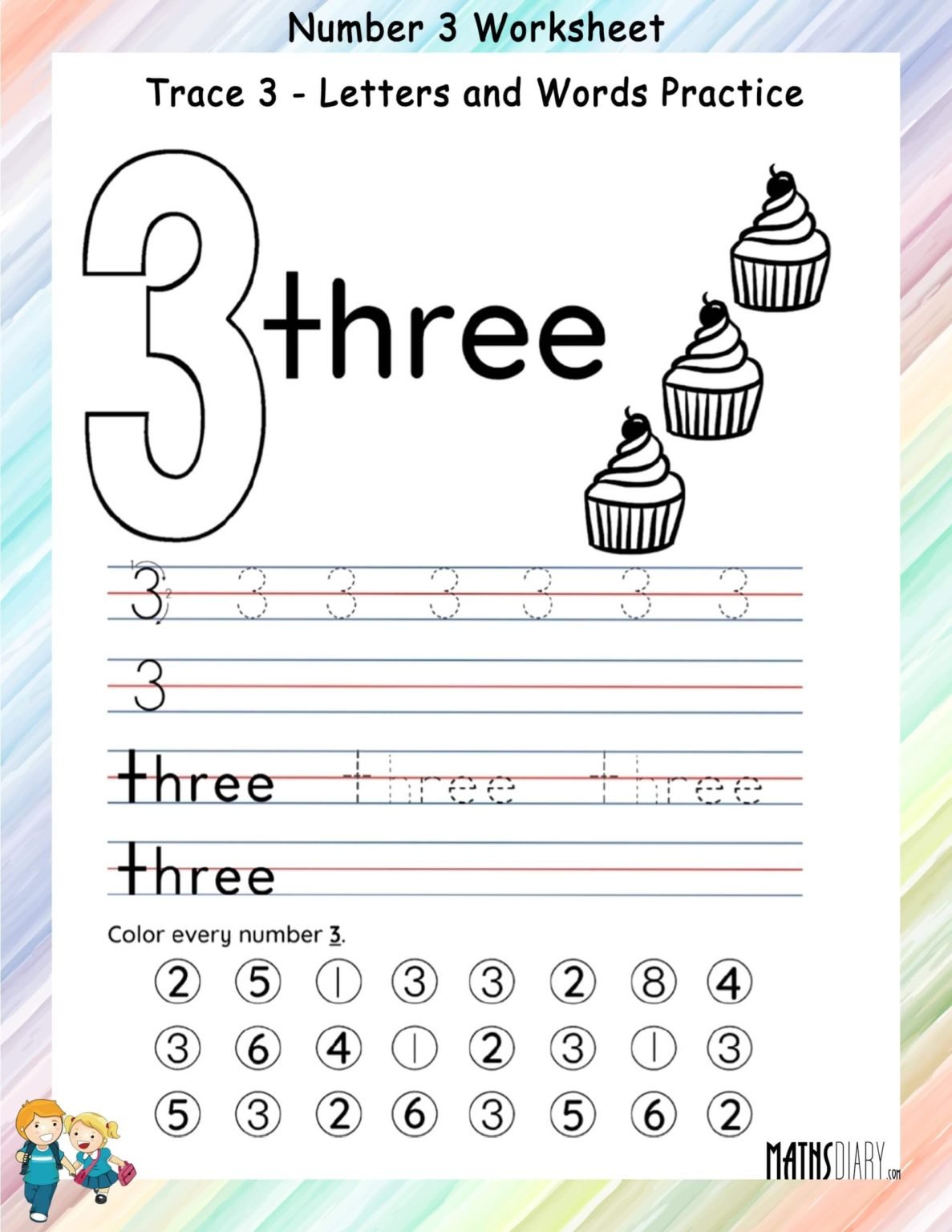 naming numbers ukg math worksheets