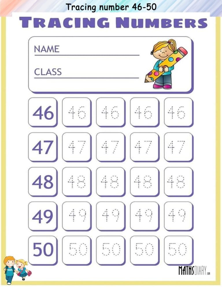 Trace Numbers 1 To 50